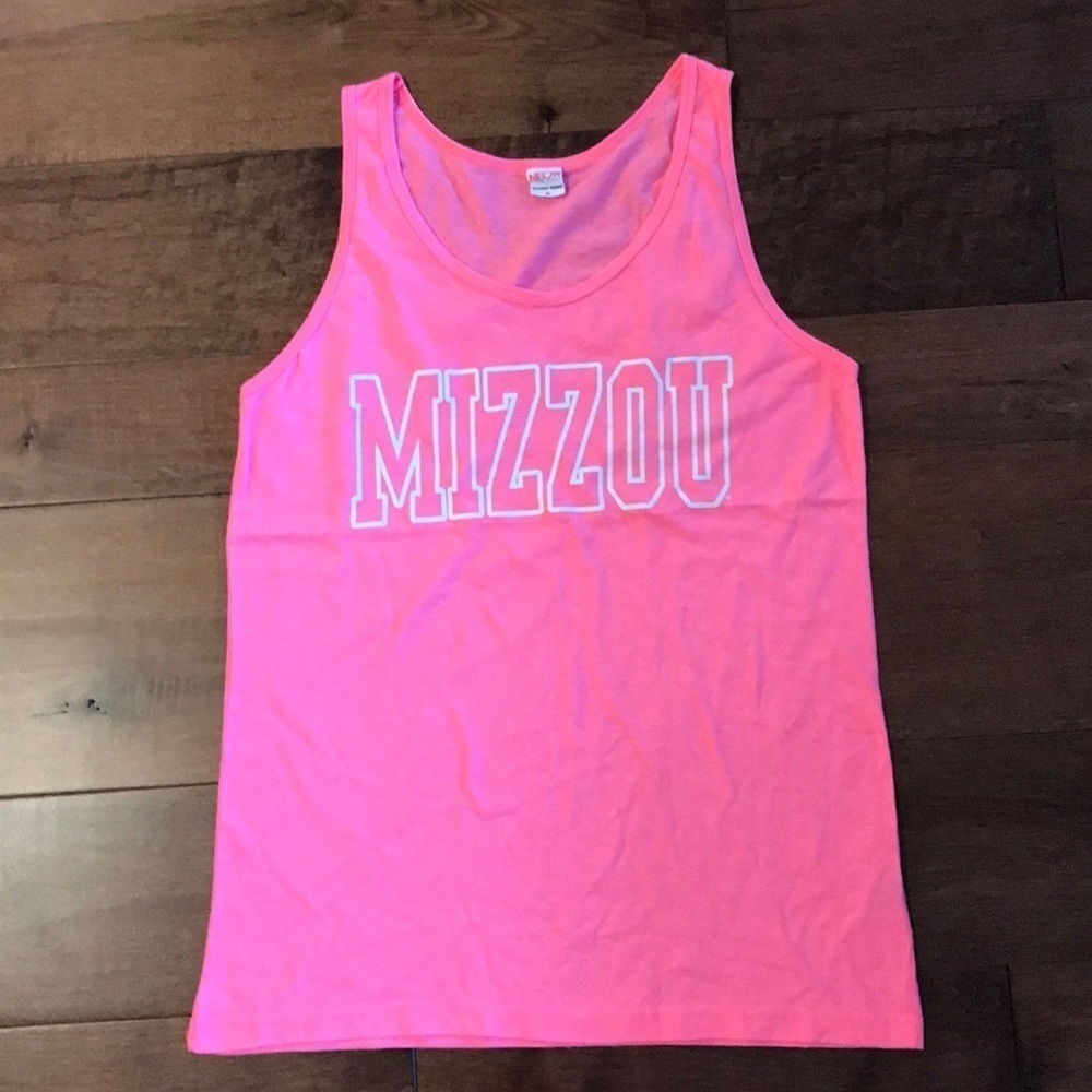 Neon Pink Mizzou Tank